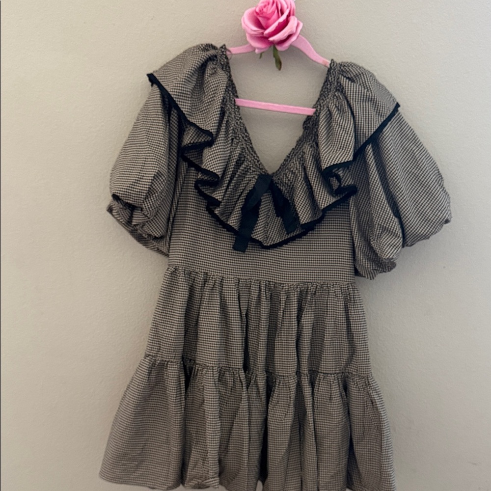 Gingham Ruffle Dress - Picture 2 of 5